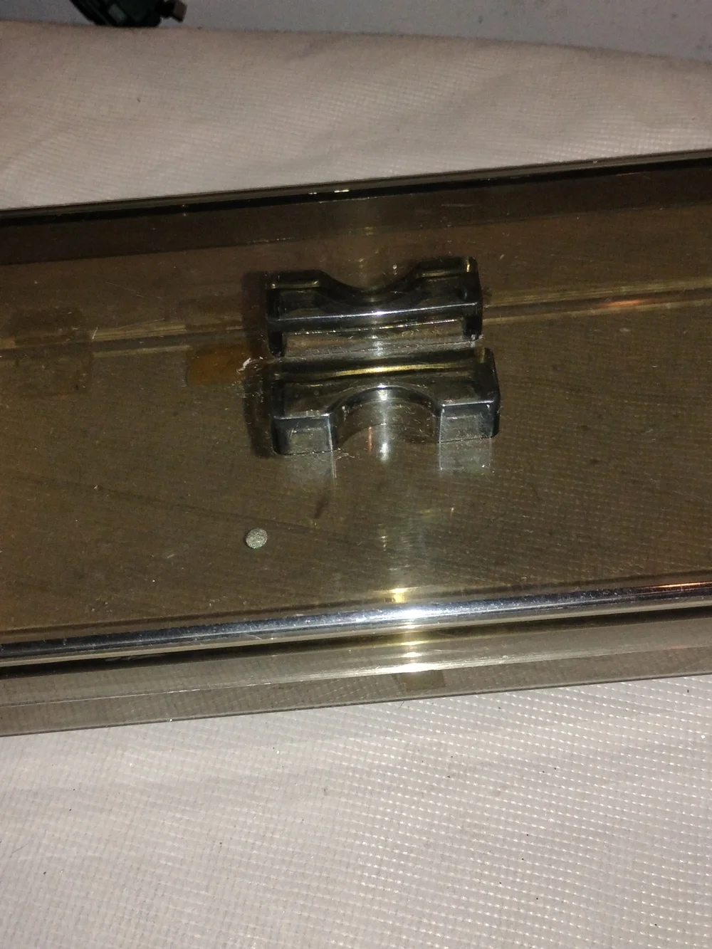 Vintage Clear Plastic Phone Display Tray - Transparent